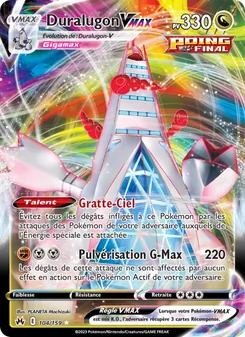 Carte Pokémon Duralugon VMAX 104 — Zénith Suprême