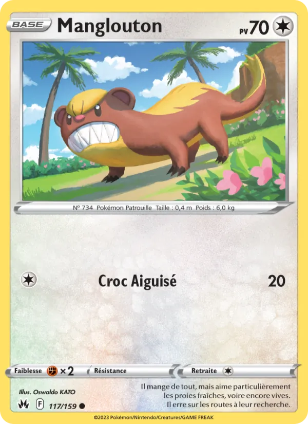 Carte Pokémon Manglouton 117/159 de l'extension Zénith Suprême