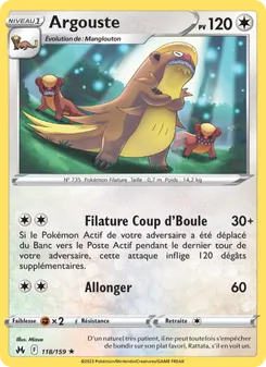 Carte Pokémon Argouste 118