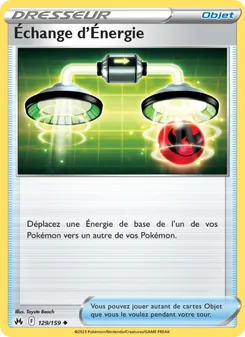 Carte Pokémon Échange d'Énergie 129