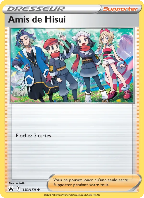Carte Pokémon Amis de Hisui 130/159 de l'extension Zénith Suprême