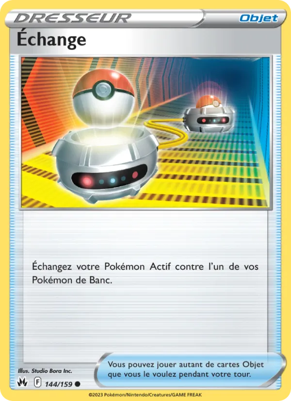 Carte Pokémon Échange 144/159 de l'extension Zénith Suprême
