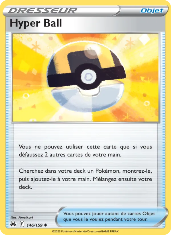 Carte Pokémon Hyper Ball 146/159 de l'extension Zénith Suprême