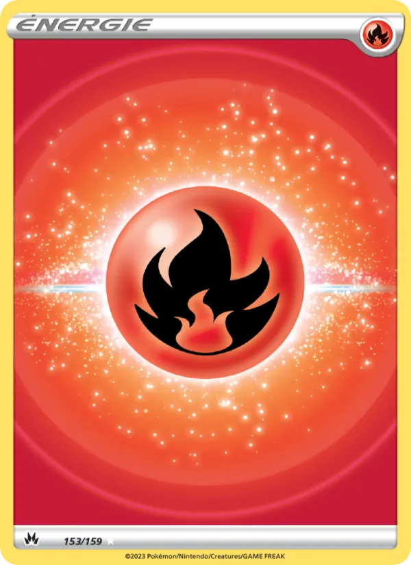 Carte Pokémon Énergie Feu 153/159 de l'extension Zénith Suprême