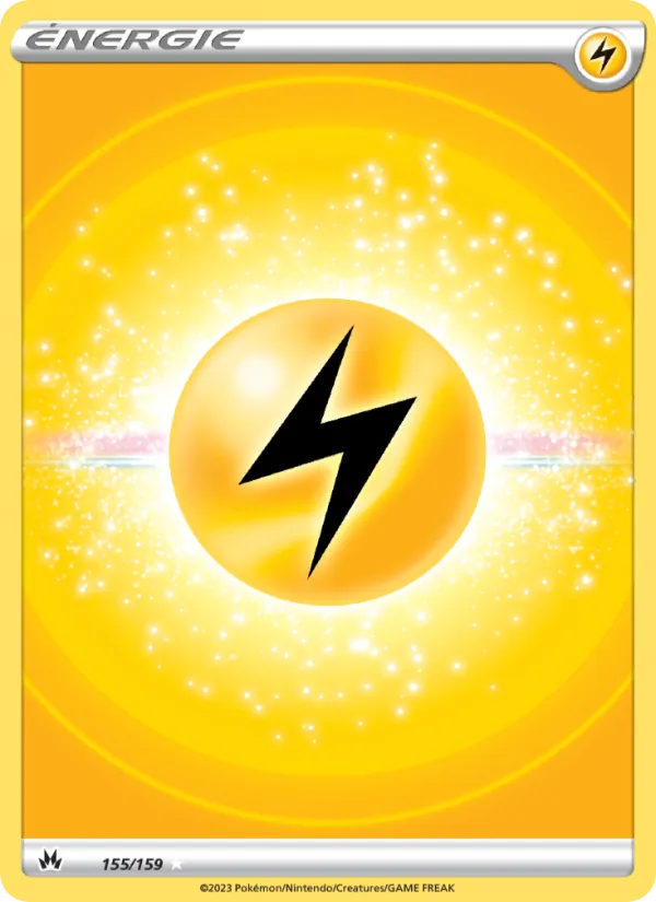Carte Pokémon Énergie Électrique 155/159 de l'extension Zénith Suprême