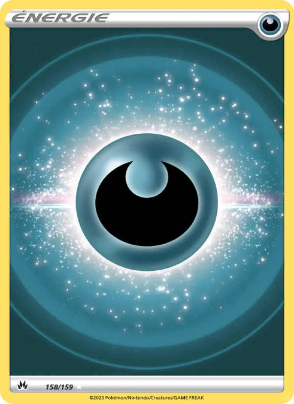 Carte Pokémon Énergie Obscurité 158/159 de l'extension Zénith Suprême