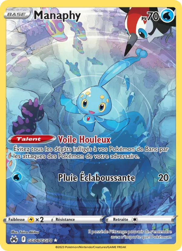 Carte Pokémon Manaphy GG06/159 de l'extension Zénith Suprême