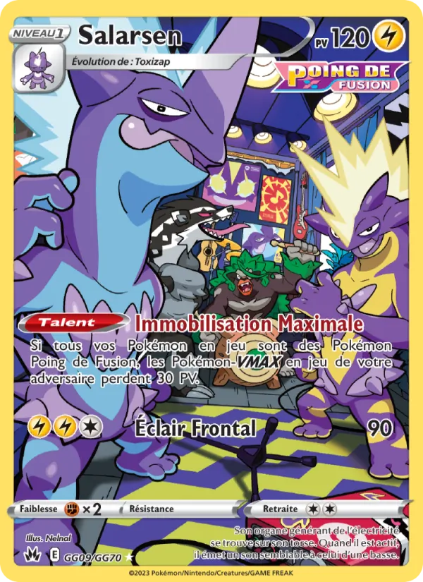 Carte Pokémon Salarsen GG09/159 de l'extension Zénith Suprême