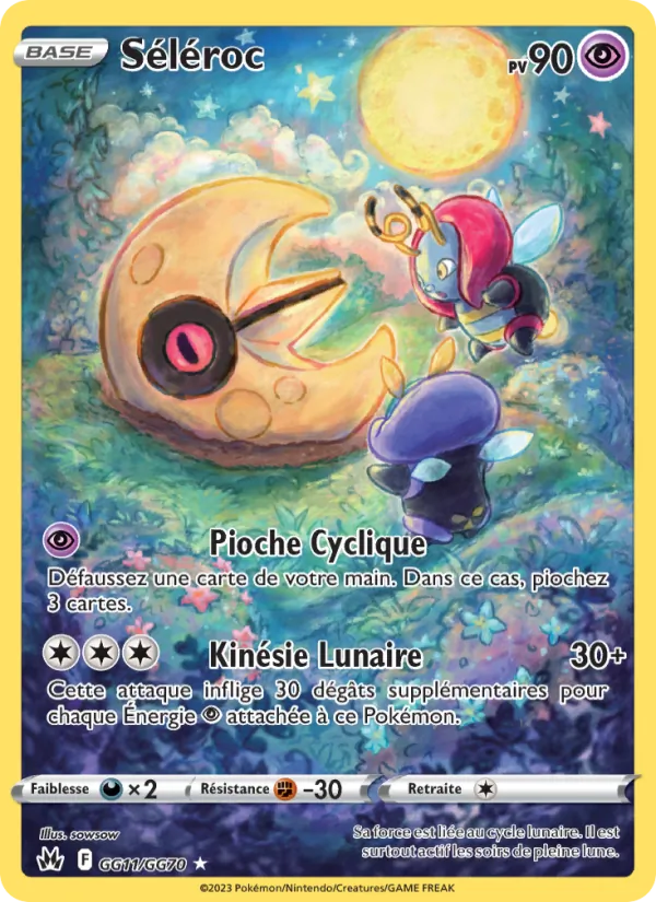 Carte Pokémon Séléroc GG11/159 de l'extension Zénith Suprême