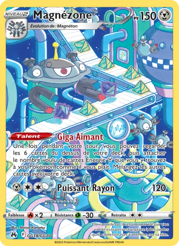 Carte Pokémon Magnézone GG18/159 de l'extension Zénith Suprême