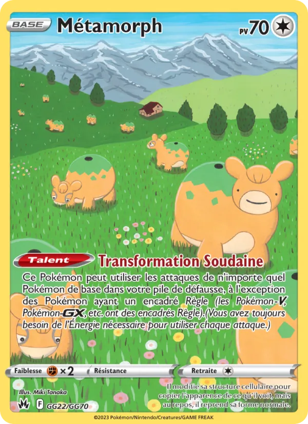 Carte Pokémon Métamorph GG22/159 de l'extension Zénith Suprême