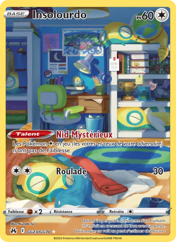 Carte Pokémon Insolourdo GG23/159 de l'extension Zénith Suprême