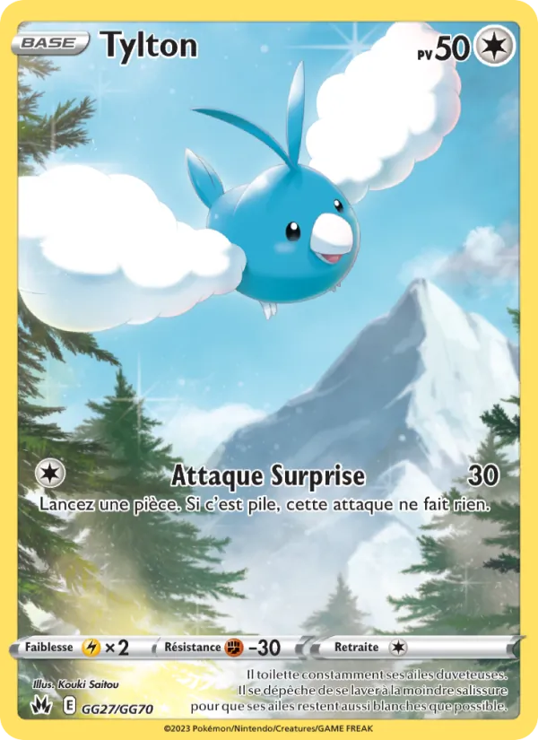 Carte Pokémon Tylton GG27/159 de l'extension Zénith Suprême