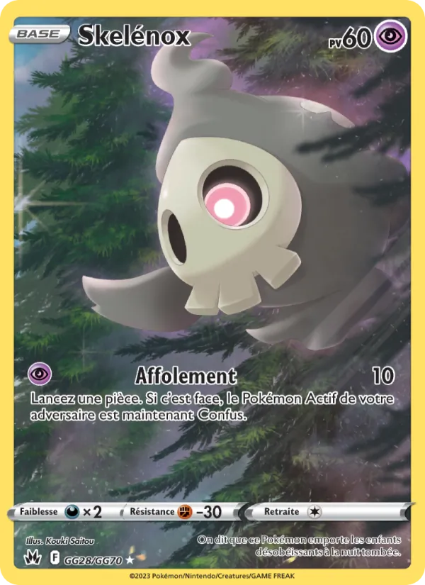 Carte Pokémon Skelénox GG28/159 de l'extension Zénith Suprême