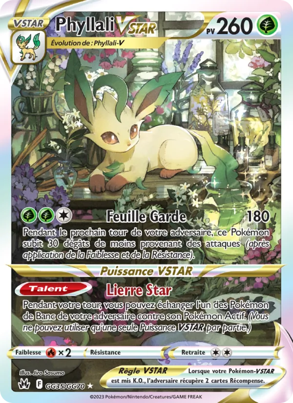 Carte Pokémon Phyllali VSTAR GG35/159 de l'extension Zénith Suprême