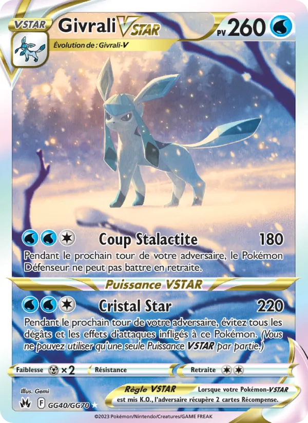 Carte Pokémon Givrali VSTAR GG40/159 de l'extension Zénith Suprême