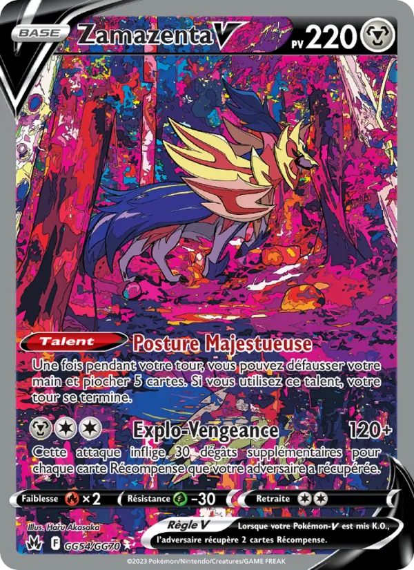 Carte Pokémon Zamazenta V GG54/159 de l'extension Zénith Suprême