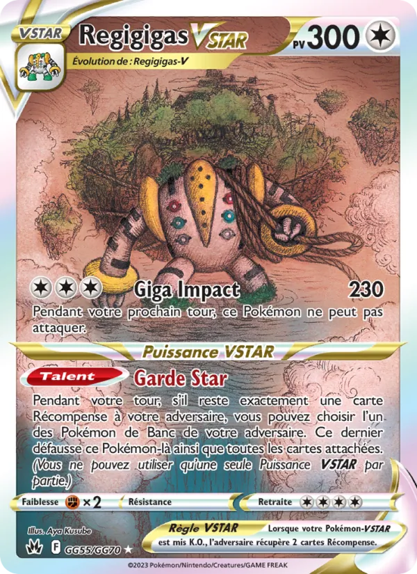 Carte Pokémon Regigigas VSTAR GG55/159 de l'extension Zénith Suprême