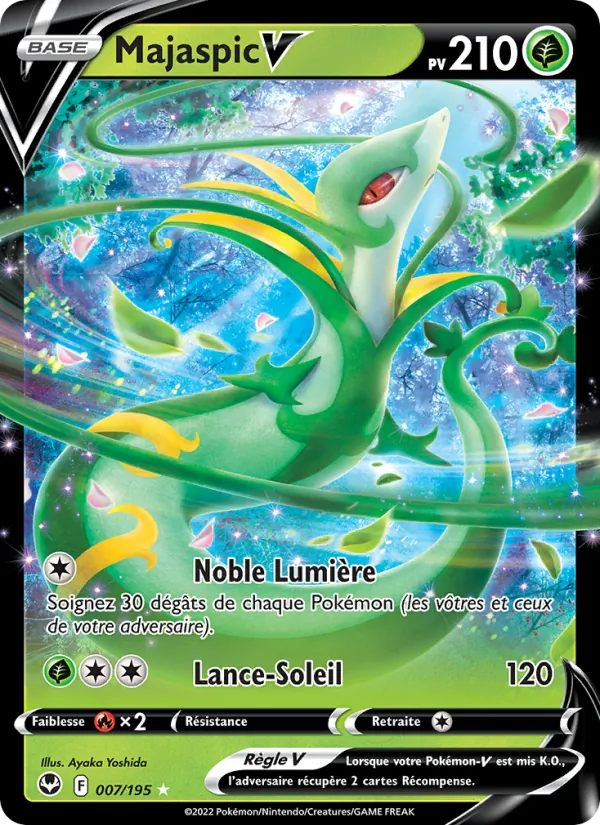 Carte Pokémon Majaspic V 007/195 de l'extension Tempête Argentée