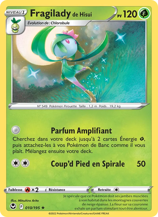 Carte Pokémon Fragilady de Hisui 010/195 de l'extension Tempête Argentée