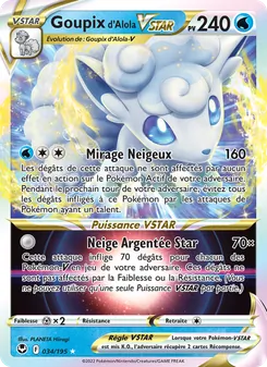 Carte Pokémon Goupix d'Alola VSTAR 034