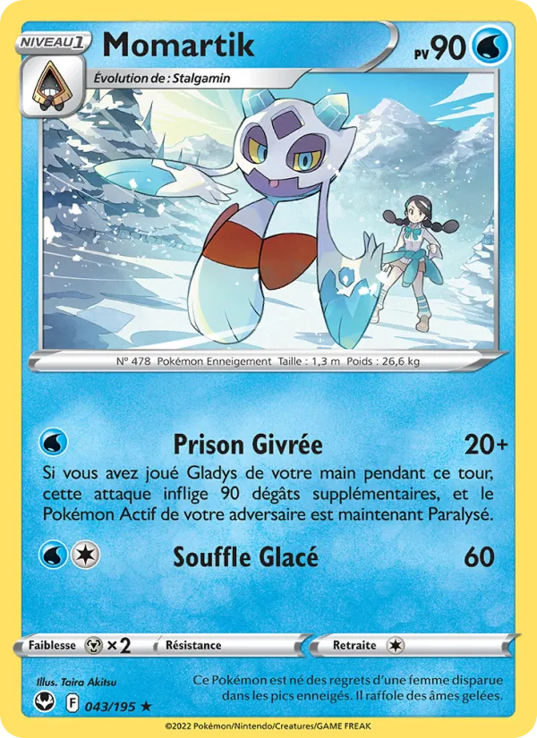 Carte Pokémon Momartik 043/195 de l'extension Tempête Argentée
