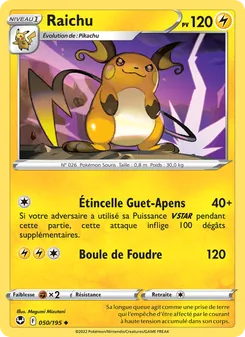 Carte Pokémon Raichu 050