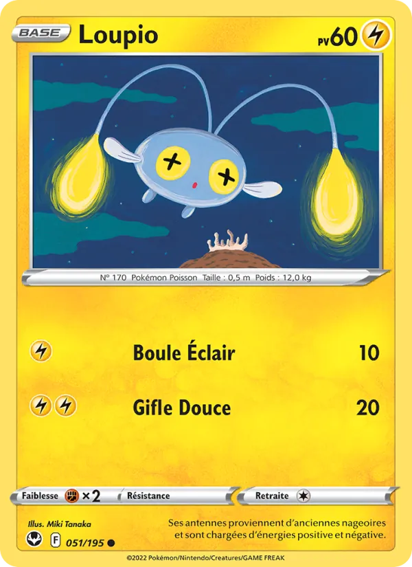Carte Pokémon Loupio 051/195 de l'extension Tempête Argentée