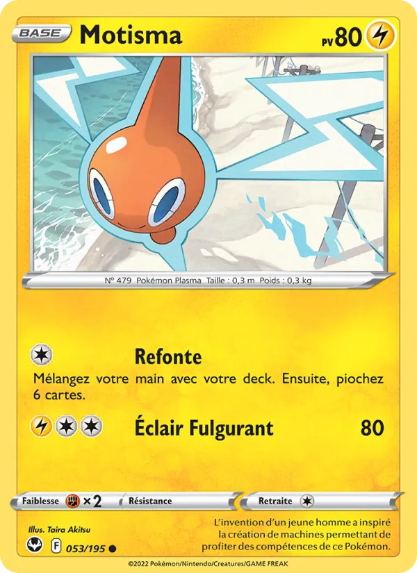 Carte Pokémon Motisma 053/195 de l'extension Tempête Argentée