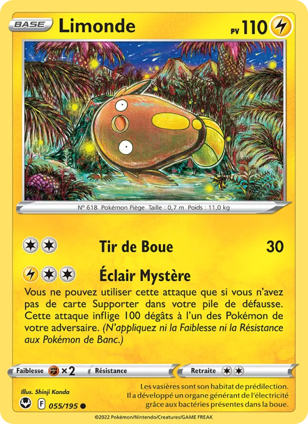Carte Pokémon Limonde 055/195 de l'extension Tempête Argentée