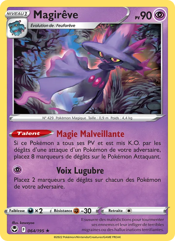 Carte Pokémon Magirêve 064/195 de l'extension Tempête Argentée