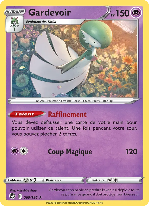 Carte Pokémon Gardevoir 069/195 de l'extension Tempête Argentée