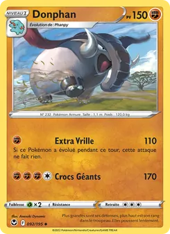 Carte Pokémon Donphan 092