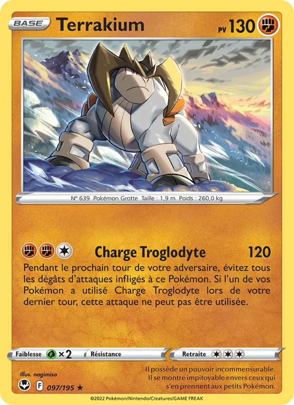 Carte Pokémon Terrakium 097/195 de l'extension Tempête Argentée