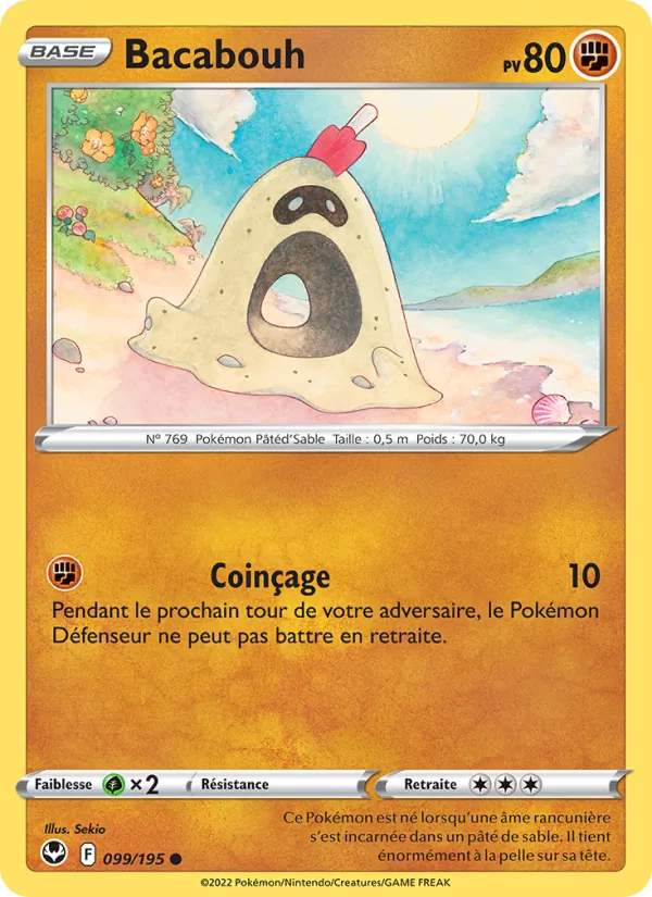 Carte Pokémon Bacabouh 099/195 de l'extension Tempête Argentée