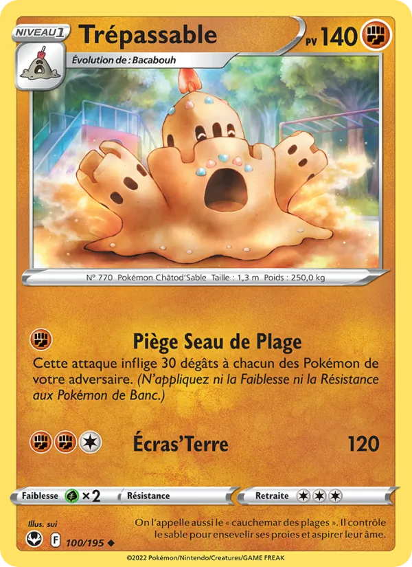 Carte Pokémon Trépassable 100/195 de l'extension Tempête Argentée