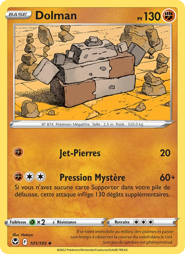 Carte Pokémon Dolman 101/195 de l'extension Tempête Argentée