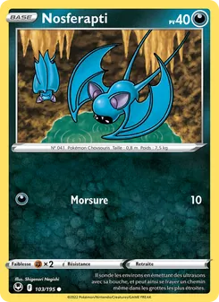 Carte Pokémon Nosferapti 103