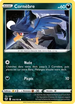 Carte Pokémon Cornèbre 106