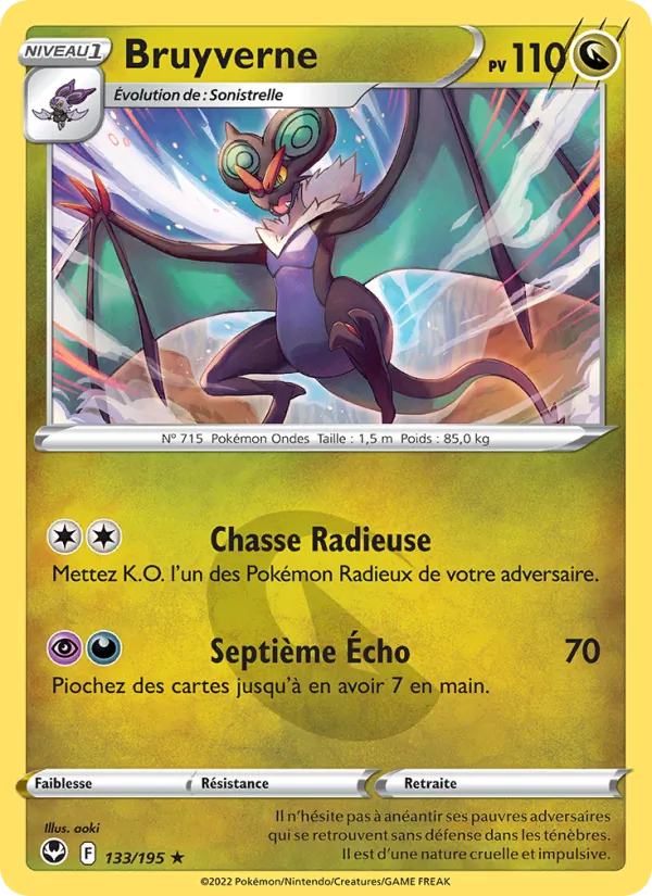 Carte Pokémon Bruyverne 133/195 de l'extension Tempête Argentée