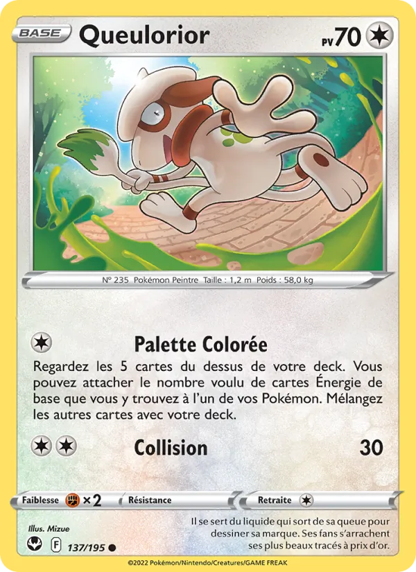 Carte Pokémon Queulorior 137/195 de l'extension Tempête Argentée