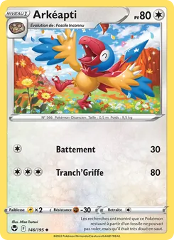 Carte Pokémon Arkéapti 146