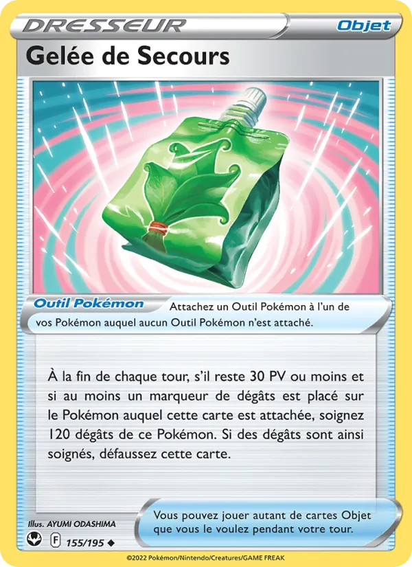 Carte Pokémon Gelée de Secours 155/195 de l'extension Tempête Argentée