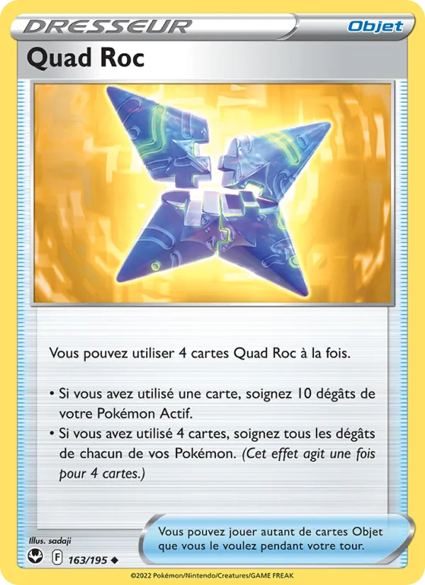 Carte Pokémon Quad Roc 163/195 de l'extension Tempête Argentée