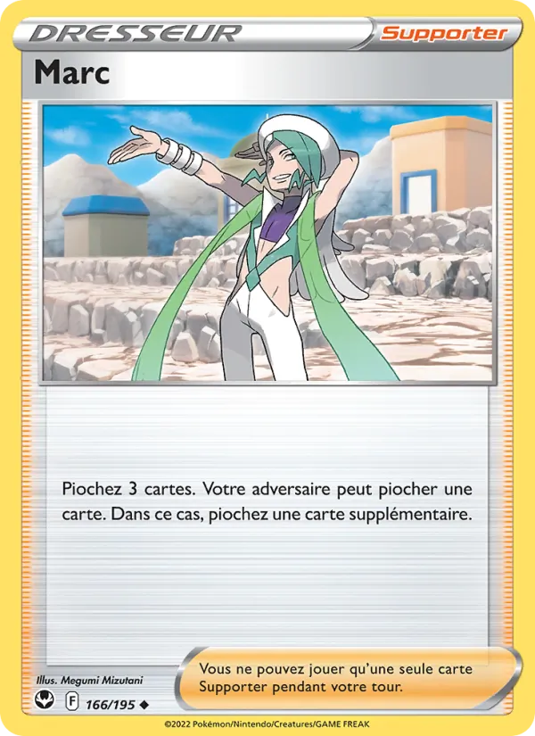 Carte Pokémon Marc 166/195 de l'extension Tempête Argentée
