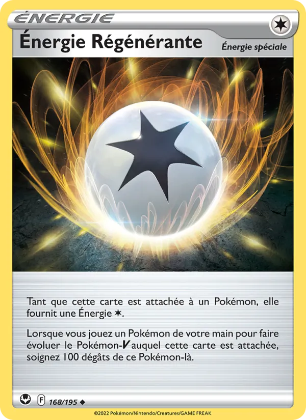 Carte Pokémon Énergie Régénérante 168/195 de l'extension Tempête Argentée