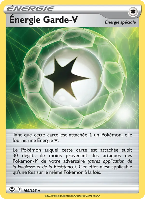 Carte Pokémon Énergie Garde V 169/195 de l'extension Tempête Argentée
