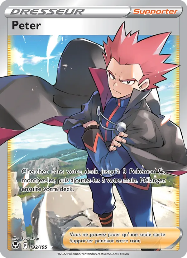 Carte Pokémon Peter 192/195 de l'extension Tempête Argentée