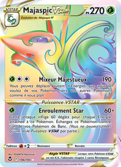 Carte Pokémon Majaspic VSTAR 196 — Tempête Argentée