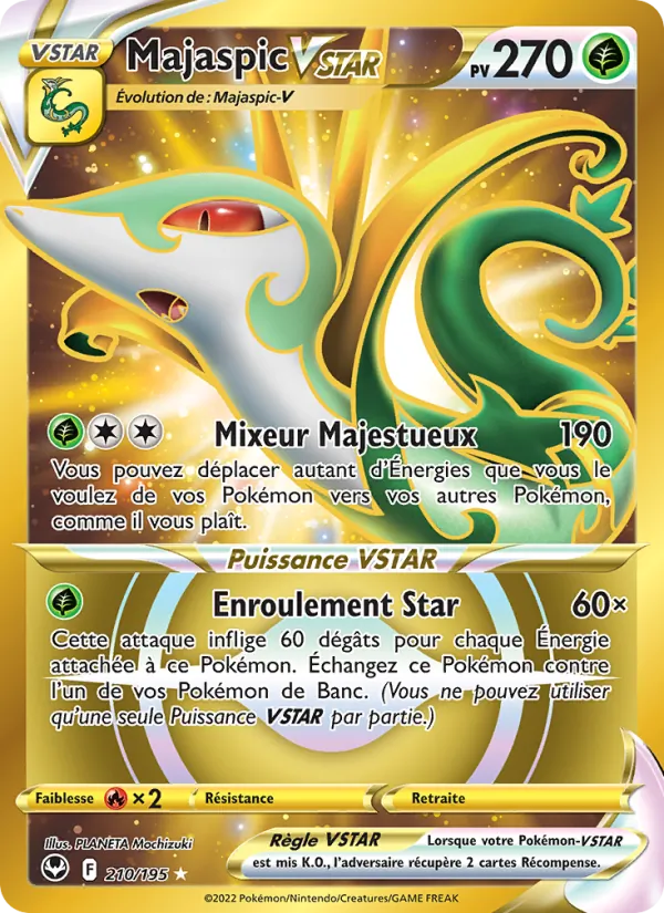 Carte Pokémon Majaspic VSTAR 210/195 de l'extension Tempête Argentée